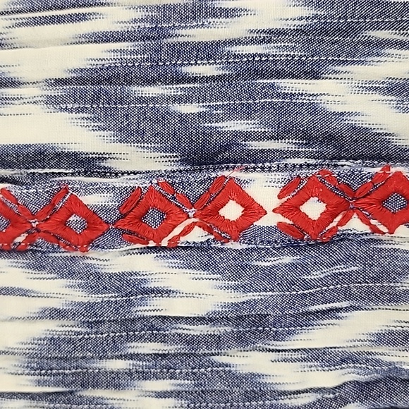 Sundance Isabel Ikat Print Short Sleeve Shirt Dress - Picture 4 of 12